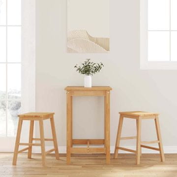 shumee vidaXL Bar stoli 2 kosa masivnega lesa gume