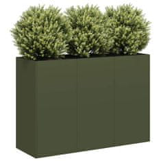 shumee vidaXL Sadilnik Olive Green 120x40x80 cm Hladno valjano jeklo
