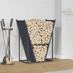 shumee vidaXL Stojalo za drva antracitno 69,5x35x81 cm hladno valjano jeklo