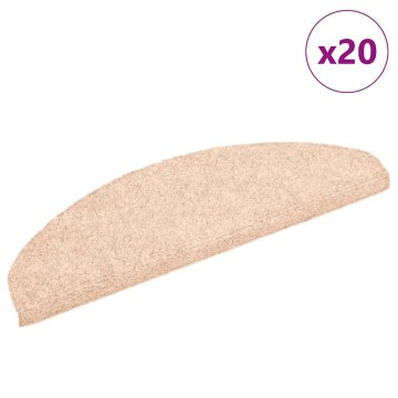 shumee vidaXL Samolepilne podloge za stopnice 20 kosov krem 65x21x4 cm