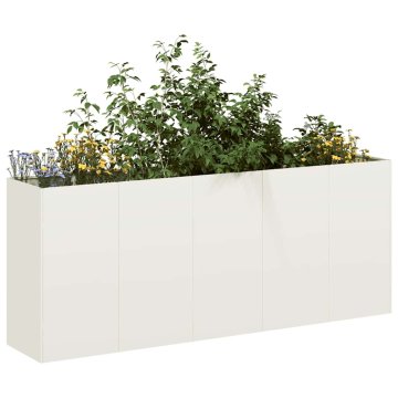 shumee vidaXL Sadilnik White 200x40x80 cm Hladno valjano jeklo