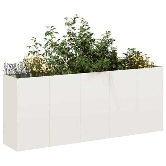 shumee vidaXL Sadilnik White 200x40x80 cm Hladno valjano jeklo