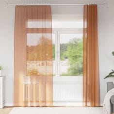 shumee vidaXL Voile zavese z zanke 2 kos Terakota 140x225 cm