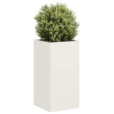 shumee vidaXL Sadilnik Bela 40x40x80 cm Hladno valjano jeklo