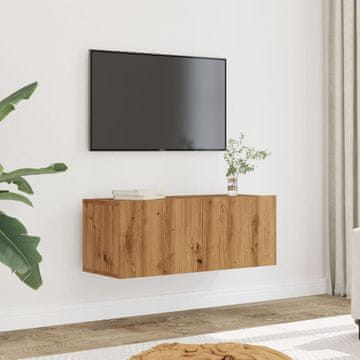 Vidaxl vidaXL Stenske TV omarice, 2 kosa, Artisan hrast, 80x30x30 cm