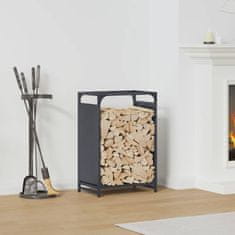 shumee vidaXL Stojalo za drva antracitno 44x28x65 cm hladno valjano jeklo