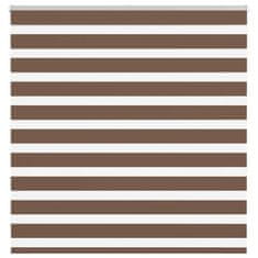 shumee vidaXL Zebra senčilo rjave 140x150 cm tkanina širina 135,9cm poliester