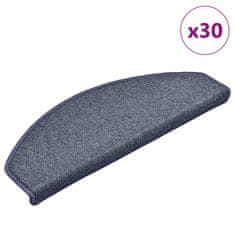 shumee vidaXL Podloge za stopnice 30 kosov Temno siva in modra 65x24x4 cm