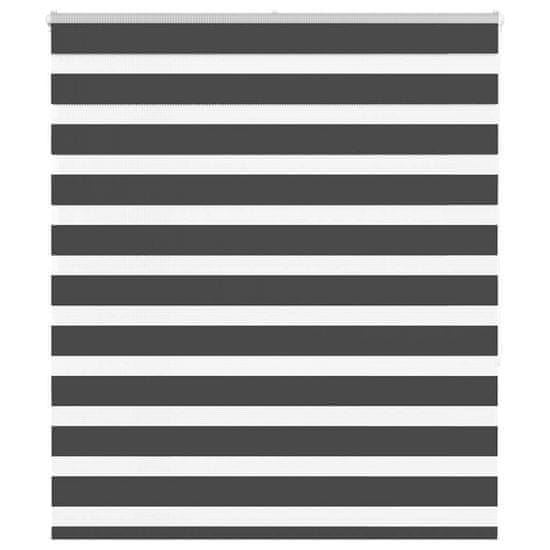 shumee idaXL Zebra senčilo črna 135x150 cm tkanina širina 130,9 cm poliester
