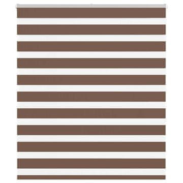 shumee vidaXL Zebra senčilo rjave 120x150 cm tkanina širina 115,9cm poliester