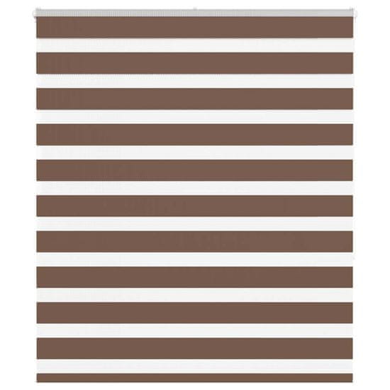 shumee vidaXL Zebra senčilo rjave 120x150 cm tkanina širina 115,9cm poliester