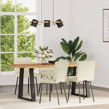 shumee vidaXL Jedilni stoli 4 kosi krem žamet