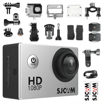 shumee SJCAM SJ4000 FULLHD ŠPORTNA KAMERA srebrna MENU PL ORG