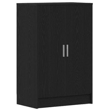 Vidaxl Omarica za čevlje črna hrast 60x35x92 cm inženirski les