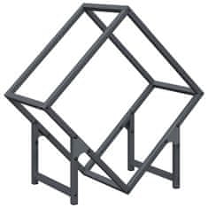 Vidaxl Stojalo za drva antracit 50x25x50 cm hladno valjano jeklo