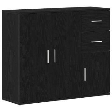 Vidaxl Omarica črn hrast 91x29,5x75 cm inženirski les