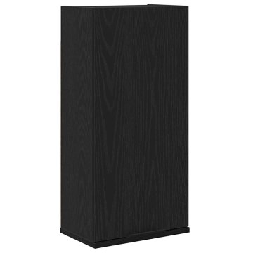 Vidaxl Stenska omarica črn hrast 32x20x67 cm inženirski les