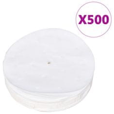 Vidaxl Stiskalnica za hamburgerje s 500 papirji aluminij 13 cm