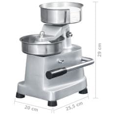 Vidaxl Stiskalnica za hamburgerje s 500 papirji aluminij 13 cm