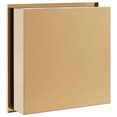 Vidaxl Niša za tuš kabino brušeno zlato 32x32x9 cm nerjaveče jeklo