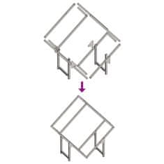 Vidaxl Stojalo za drva White 60x25x60 cm Hladno valjano jeklo