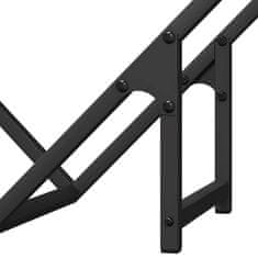 Vidaxl Stojalo za drva črno 50x25x50 cm hladno valjano jeklo