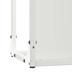 Vidaxl Stojalo za drva White 25x25x100 cm hladno valjano jeklo