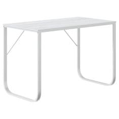 Vidaxl Računalniška miza bela 110x60x73 cm iverna plošča