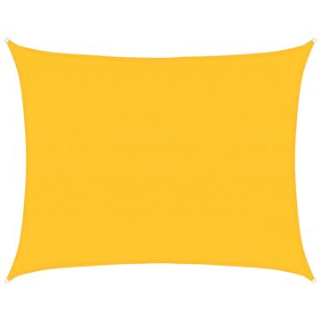Vidaxl Senčno jadro 160 g/m² pravokotno rumeno 6x7 m HDPE