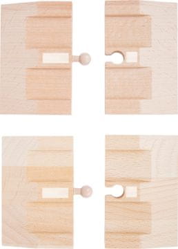 Small foot majhna noga Lesena avtomobilska steza Rampe 4 kosi