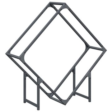 Vidaxl Stojalo za drva antracit 80x25x80 cm hladno valjano jeklo