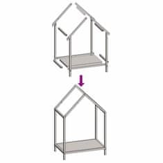 Vidaxl Stojalo za drva belo 40x25x60 cm hladno valjano jeklo