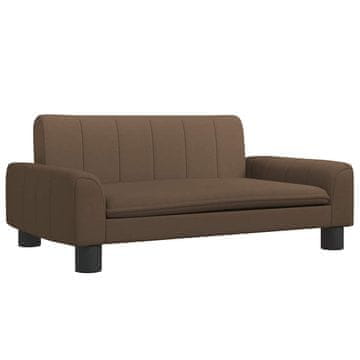Vidaxl Otroški kavč rjav 70x45x30 cm blago