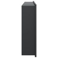 Vidaxl Niša za tuš kabino mat črna 62x32x9 cm nerjaveče jeklo