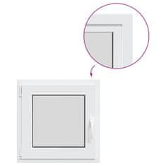 Vidaxl Kletno okno RISOR 50x50 cm vrtljivo-nagibno DIN levo belo