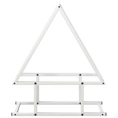 Vidaxl Stojalo za drva belo 50x25x60 cm hladno valjano jeklo