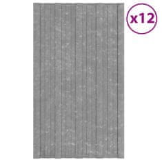 Vidaxl Strešni paneli 12 kosov pocinkano jeklo srebrni 80x45 cm