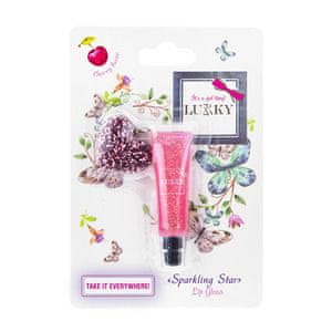 Lukky bleščeč sijaj za ustnice z obeskom, okus češnje