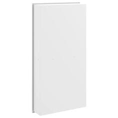Vidaxl Niša za tuš kabino mat bela 32x62x9 cm nerjaveče jeklo