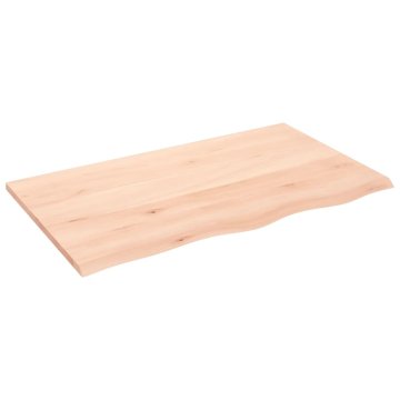 Vidaxl Stenska polica 100x60x2 cm neobdelana trdna hrastovina