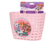 Paw Patrol Paw Patrol Rožnata otroška košara za krmilo, dekliška košara za kolo 20x15x16 cm 