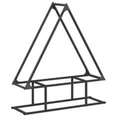 Vidaxl Stojalo za drva črno 80x25x90 cm hladno valjano jeklo