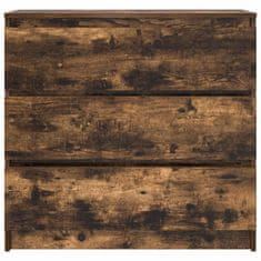 Vidaxl Komoda dimljeni hrast 80x35x76 cm inženirski les