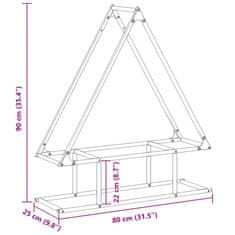 Vidaxl Stojalo za drva črno 80x25x90 cm hladno valjano jeklo