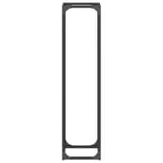 Vidaxl Stojalo za drva črno 25x25x100 cm hladno valjano jeklo