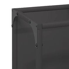 Vidaxl Stojalo za drva črno 25x25x100 cm hladno valjano jeklo