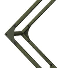 Vidaxl Stojalo za drva z lesenim vrhom olivno zelene 80x25x80 cm
