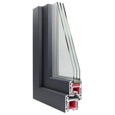 Vidaxl Kletno okno RISOR 50x50 cm vrtljivo-nagibno DIN desno antracitno