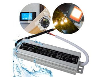 Eco light Hermetično napajanje LED 60W 12V 5A, vodoodporen 160x40x22 mm