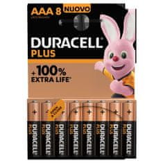 Duracell Baterije Plus Power AAA Alkaline, 8 kosov